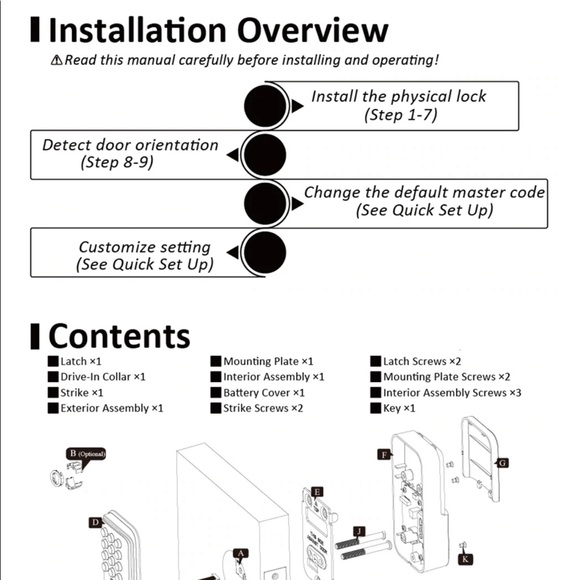ZOMOSS KEYPAD digital deadbolt ZS01 - Picture 5 of 15